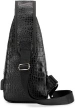 Men's Sling Bag Lightweight Waterproof Shoulder Crossbody Bag with USB Charging Port Brown - Image 6